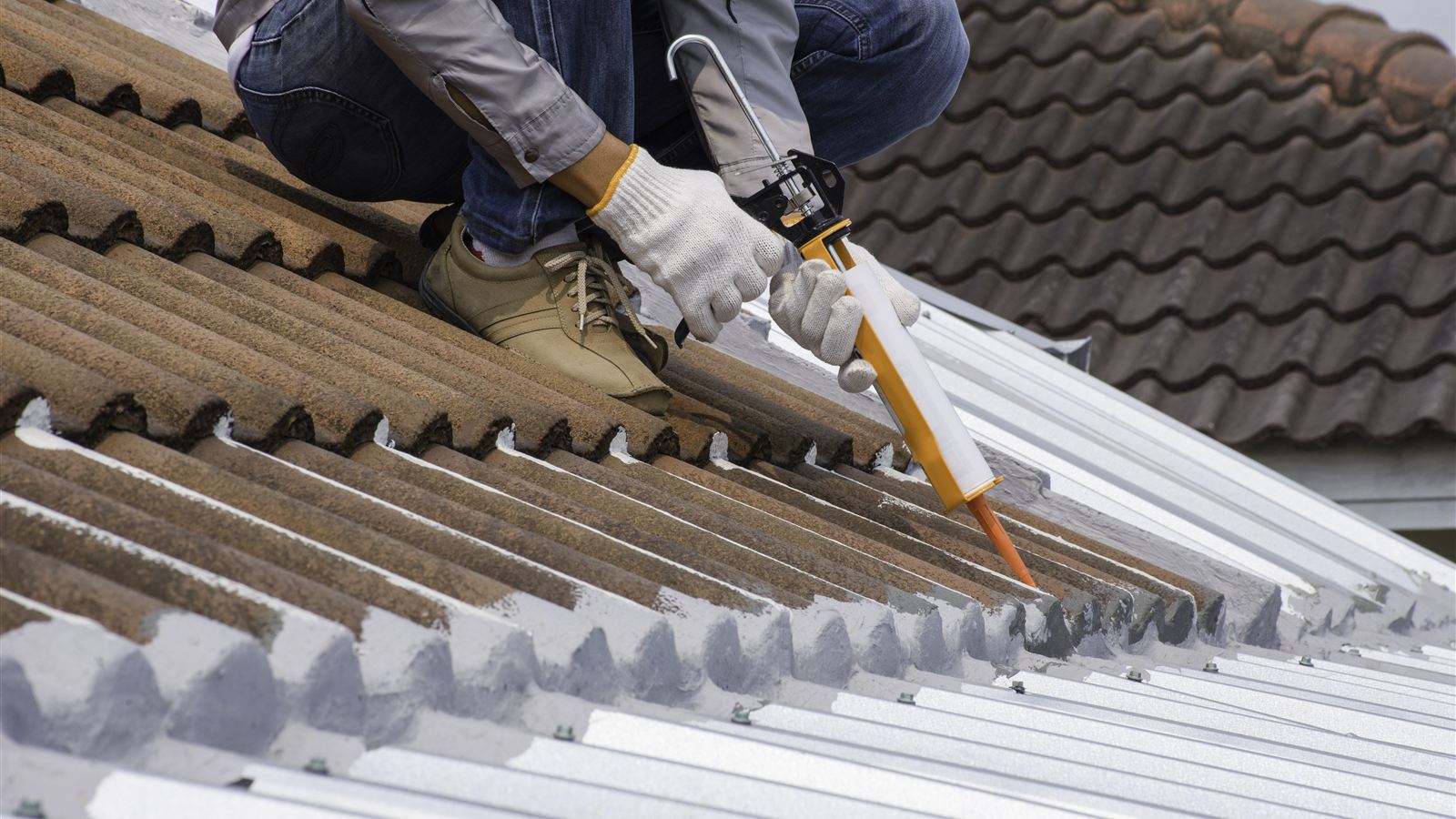 Photo of roof repairs work